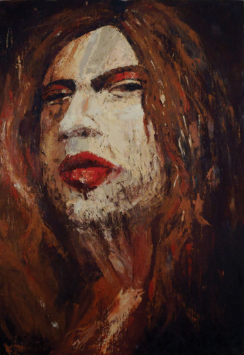 painting of man in drag expressing gender fluidity